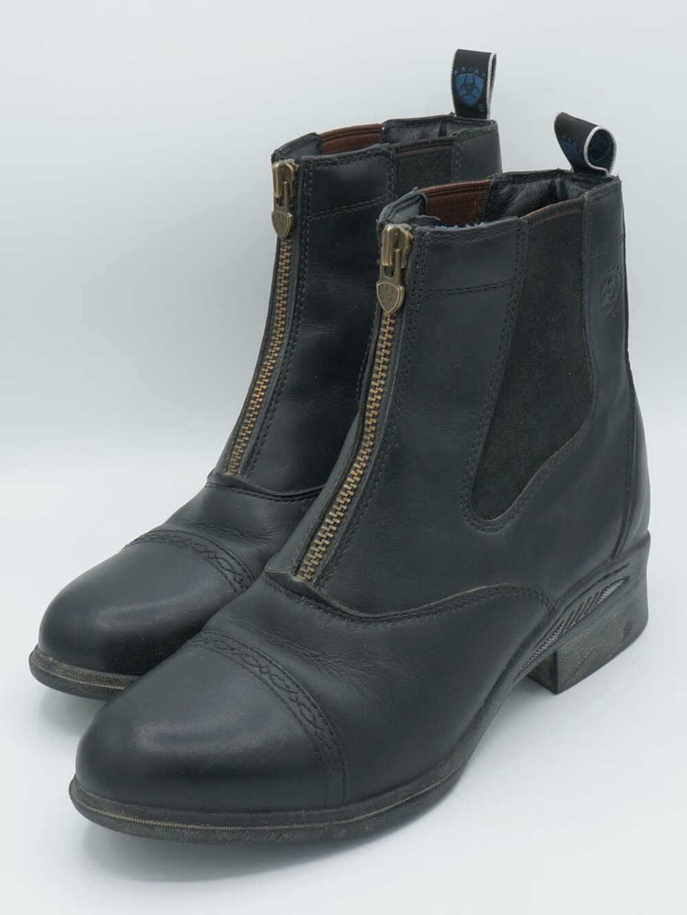 Ariat Black Leather Front Zip Cobalt Quantum Paddock Boots Women's Size 9.5